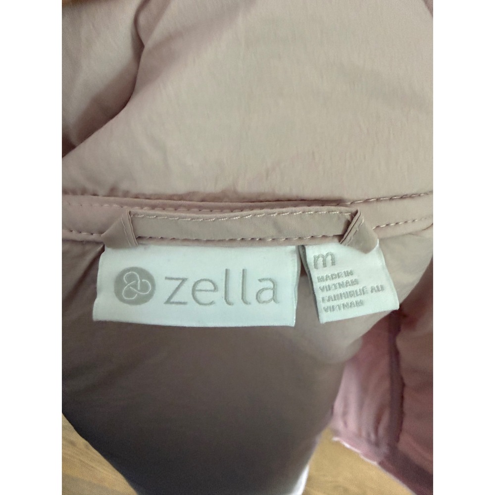 Zella Womens Puffer Vest Blush Pink Quilted Full Zip Sleeveless Jacket Medium - Picture 3 of 6